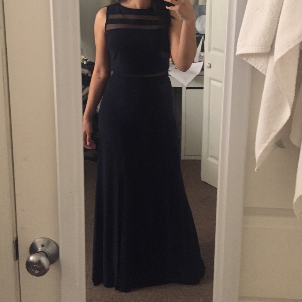 David's Bridal Crop Top Dress